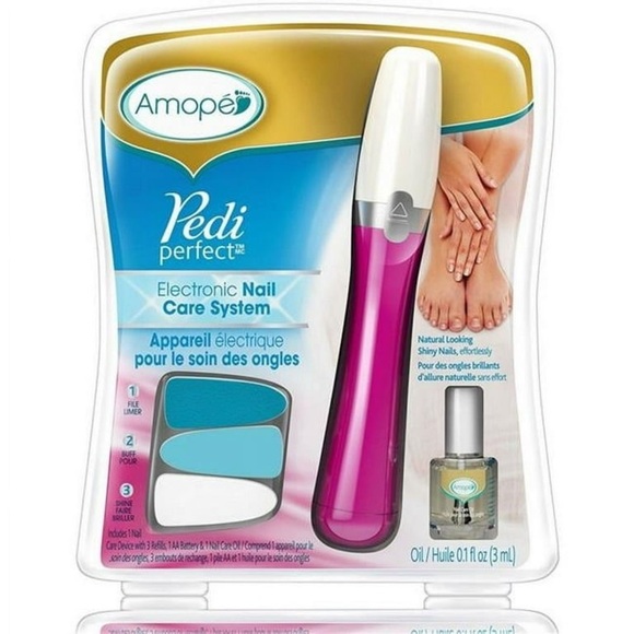 AMOPE PEDI PERFECT ELECTRIC NAIL CARE KIT WITH OIL - PINK (NEW WITH TAGS) - Picture 1 of 6